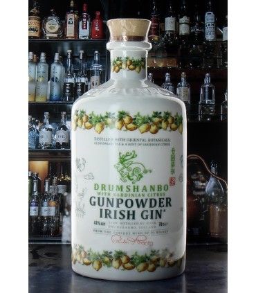 Gin Gunpowder Sardinian Citrus Ceramic Bottle - Drumshanbo